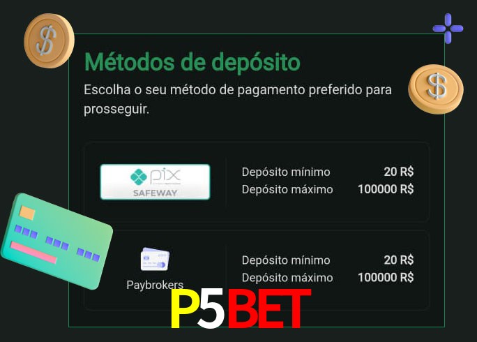 O cassino P5BETbet oferece uma grande variedade de métodos de pagamento